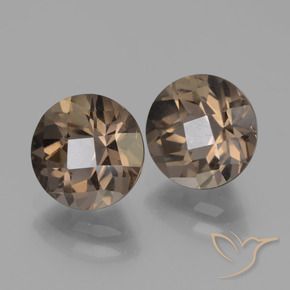 3.83 ct natürliche Mittel-Dunkelbraun Rauchquarz-Edelsteine, Runden, VVS-VS
