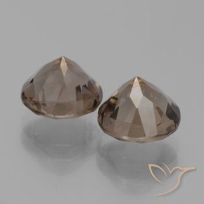 3.83 ct natürliche Mittel-Dunkelbraun Rauchquarz-Edelsteine, Runden, VVS-VS