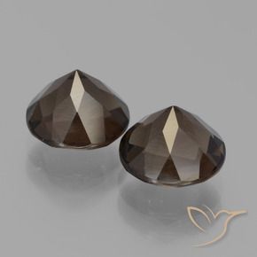 3.76 ct natürliche dunkelbraun Rauchquarz-Edelsteine, Runden, VS