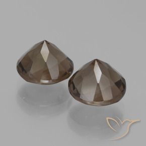 3.68 ct natürliche Schokoladenbraun Rauchquarz-Edelsteine, Runden, VS