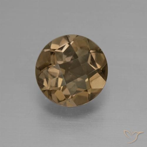 1.39ct Natürlicher Warmes Braun Rauchquarz, Runden, VVS