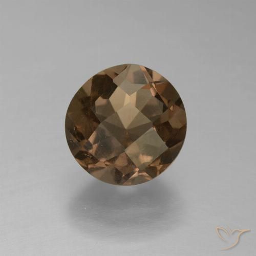 1.53ct Natürlicher Mittel-Dunkelbraun Rauchquarz, Runden, VS