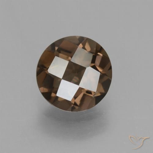 1.49ct Natürlicher Mittel braun Rauchquarz, Runden, VVS-VS