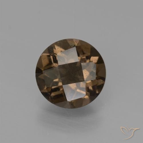 1.43ct Natürlicher Lebkuchen braun Rauchquarz, Runden, VS-SI