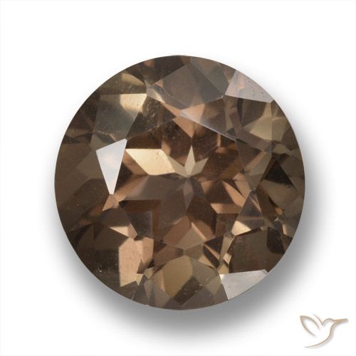 6.34ct Natürlicher Warmes Braun Rauchquarz, Runden, VVS-VS