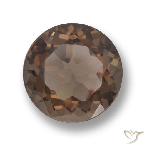 5.69ct Natürlicher dunkelbraun Rauchquarz, Runden, VVS