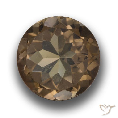 4.13ct Natürlicher Warmes Braun Rauchquarz, Runden, VVS