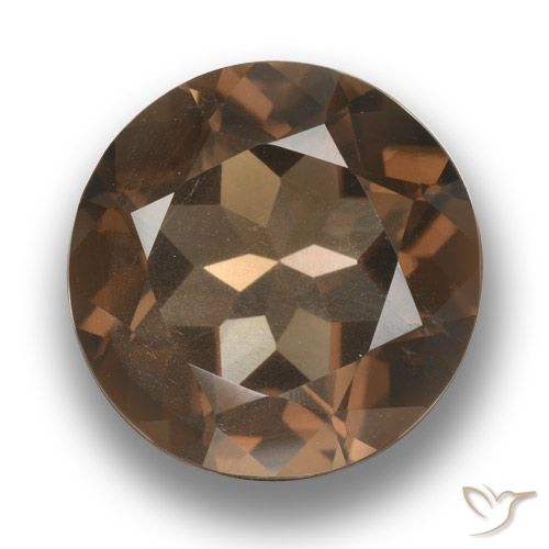 5.04ct Natürlicher Hickory Braun Rauchquarz, Runden, VS