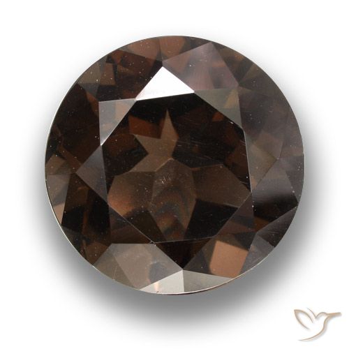 11.07ct Natürlicher dunkelbraun Rauchquarz, Runden, VVS