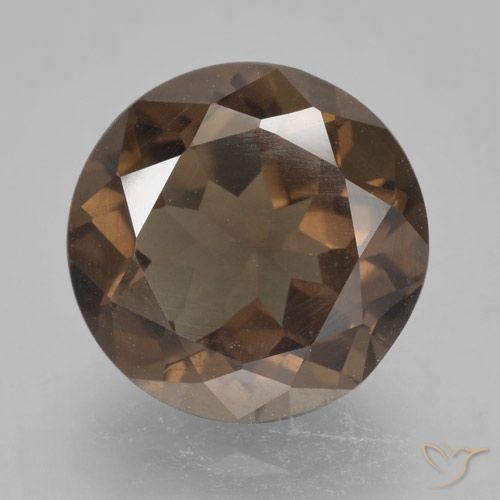 4.15ct Natürlicher Hickory Braun Rauchquarz, Runden, VVS-VS