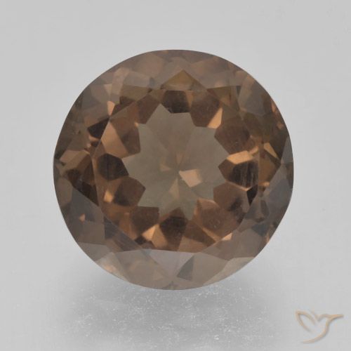 3.84ct Natürlicher Warmes Braun Rauchquarz, Runden, VVS-VS