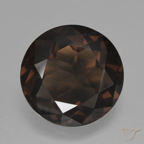 10.34ct Natürlicher dunkelbraun Rauchquarz, Runden, VVS-VS