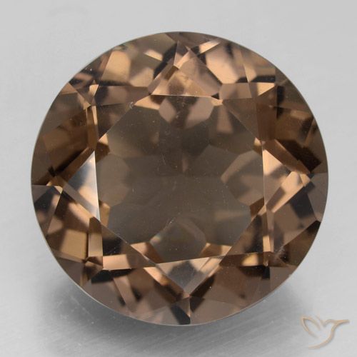 12.36ct Natürlicher Mittel braun Rauchquarz, Runden, VS