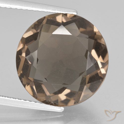 9.06ct Natürlicher Warmes Braun Rauchquarz, Runden, VS