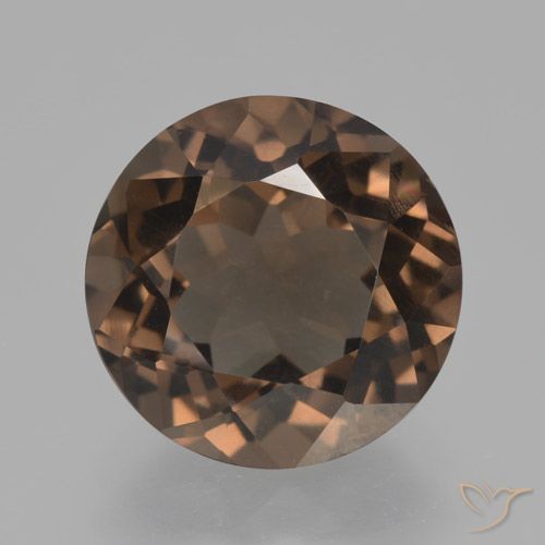 3.98ct Natürlicher Mittel braun Rauchquarz, Runden, VVS-VS