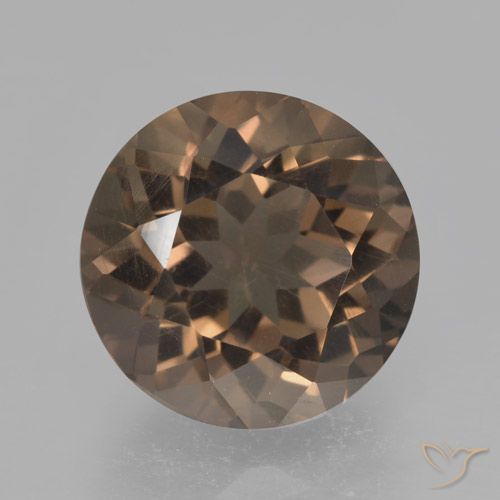 4.08ct Natürlicher Warmes Braun Rauchquarz, Runden, VVS-VS