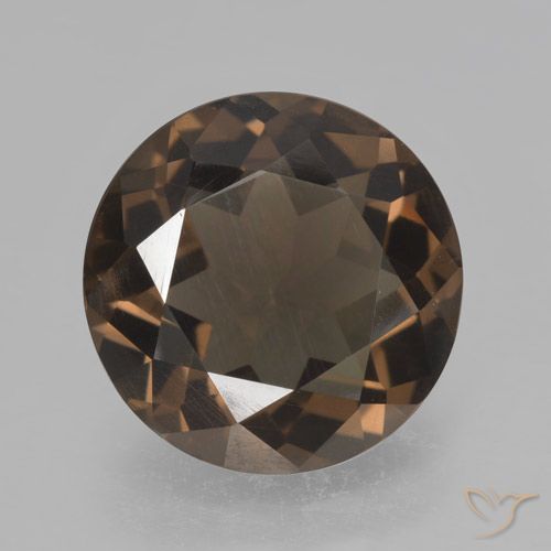 4.43ct Natürlicher Hickory Braun Rauchquarz, Runden, VVS-VS