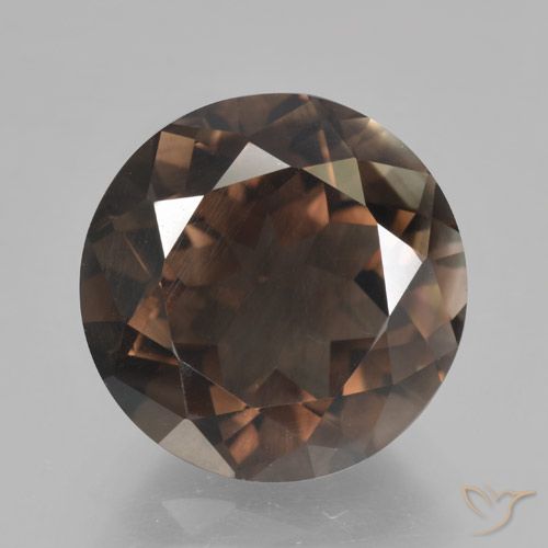 5.09ct Natürlicher Hickory Braun Rauchquarz, Runden, VVS-VS