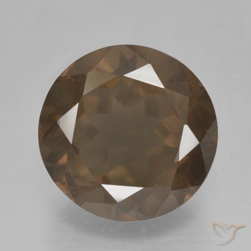 5.24ct Natürlicher Mittel braun Rauchquarz, Runden, VS