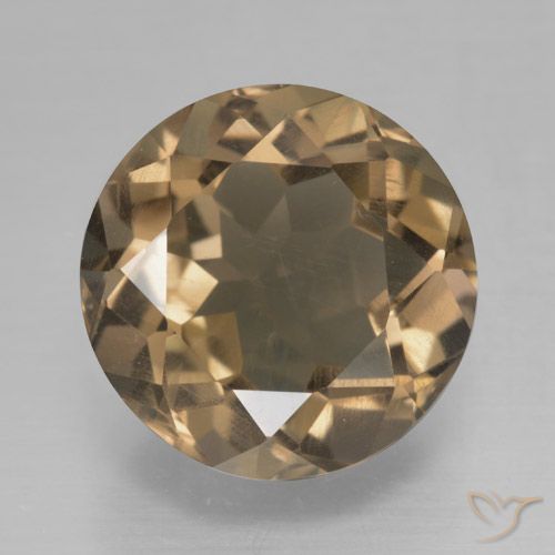 5.08ct Natürlicher Mittel-Hellbraun Rauchquarz, Runden, VS