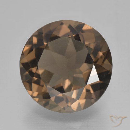 4.23ct Natürlicher Mittel braun Rauchquarz, Runden, VVS-VS