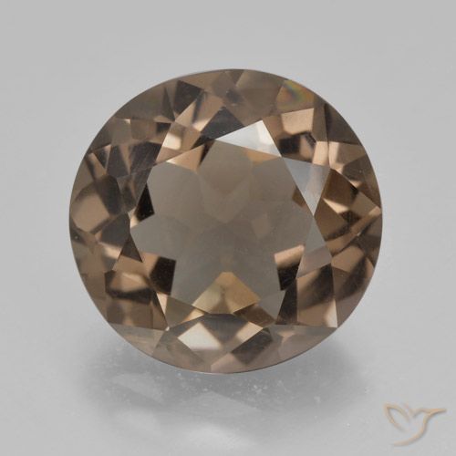 5.13ct Natürlicher Hickory Braun Rauchquarz, Runden, VVS-VS