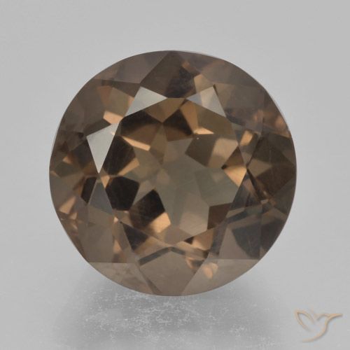 5.31ct Natürlicher Warmes Braun Rauchquarz, Runden, VVS-VS
