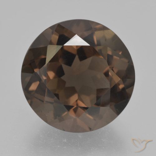 5.44ct Natürlicher Mittel braun Rauchquarz, Runden, VVS-VS