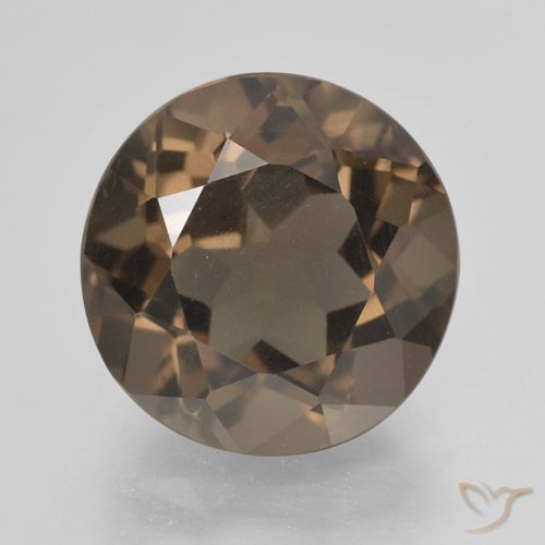 5.25ct Natürlicher Hickory Braun Rauchquarz, Runden, VVS-VS