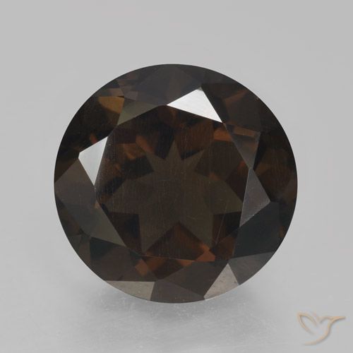 4.79ct Natürlicher Tiefes Schokoladenbraun Rauchquarz, Runden, VVS-VS