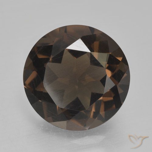 4.33ct Natürlicher Mittel braun Rauchquarz, Runden, VVS-VS