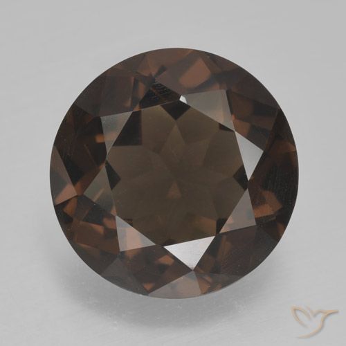 4.76ct Natürlicher Hickory Braun Rauchquarz, Runden, VVS-VS
