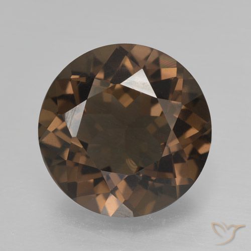 4.32ct Natürlicher Hickory Braun Rauchquarz, Runden, VVS-VS