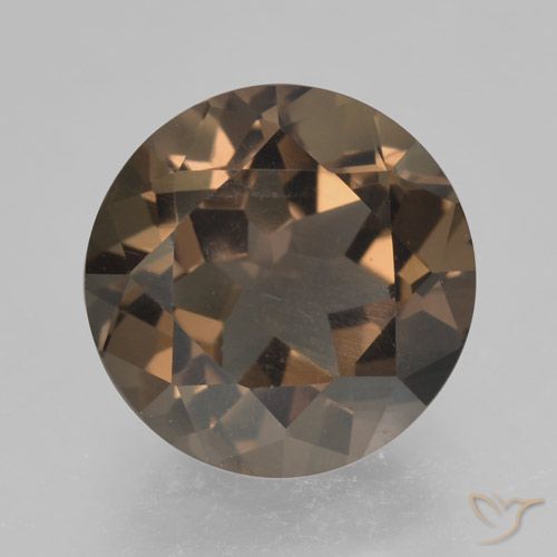4.08ct Natürlicher Lebkuchen braun Rauchquarz, Runden, VVS-VS