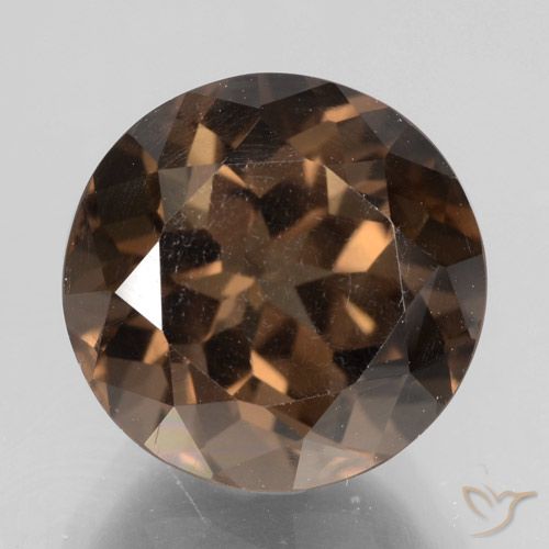 4.61ct Natürlicher Hickory Braun Rauchquarz, Runden, VS