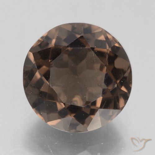 4.32ct Natürlicher Mittel-Dunkelbraun Rauchquarz, Runden, VVS-VS