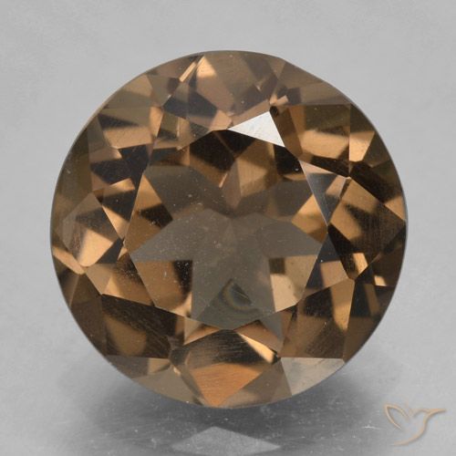 5.19ct Natürlicher Hickory Braun Rauchquarz, Runden, VVS-VS