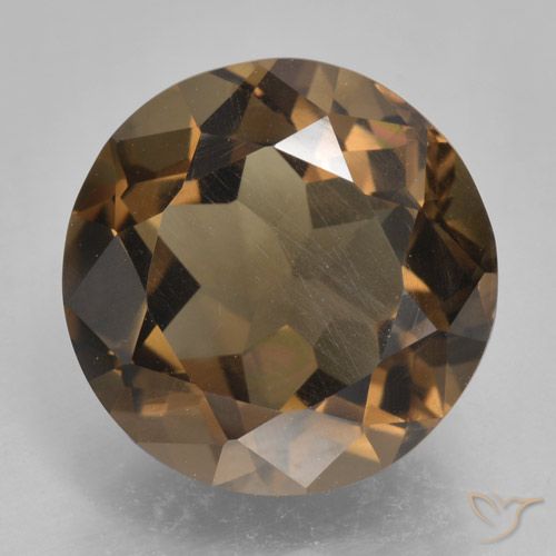 5.84ct Natürlicher Lebkuchen braun Rauchquarz, Runden, VVS-VS