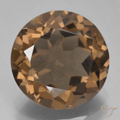 5.90ct Natürlicher Mittel braun Rauchquarz, Runden, VVS-VS