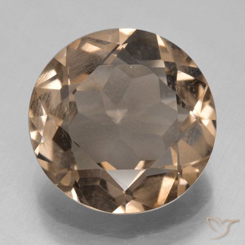 5.67ct Natürlicher Mittel braun Rauchquarz, Runden, VS