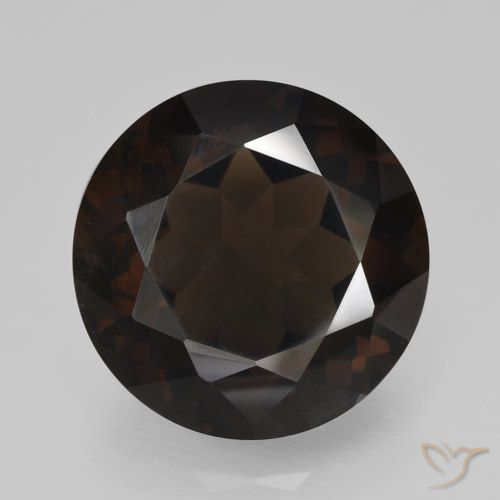 11.84ct Natürlicher Schokoladenbraun Rauchquarz, Runden, VVS