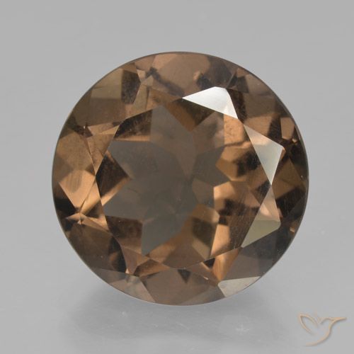 9.61ct Natürlicher Schokoladenbraun Rauchquarz, Runden, VS