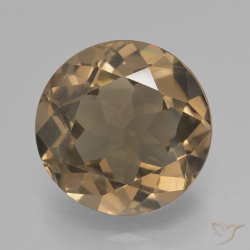 6.45ct Natürlicher Mittel-Hellbraun Rauchquarz, Runden, VVS-VS