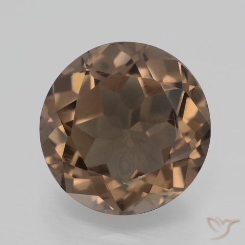 3.80ct Natürlicher Lebkuchen braun Rauchquarz, Runden, VVS-VS