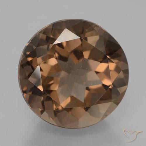 7.40ct Natürlicher Mittel braun Rauchquarz, Runden, VS