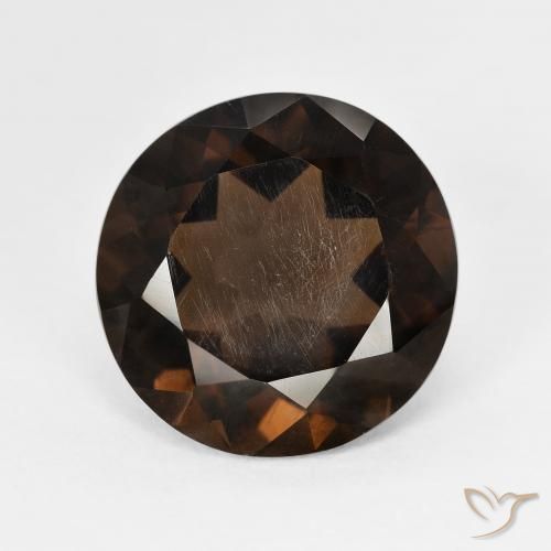 6.24ct Natürlicher rötlich-braun Rauchquarz, Runden, VVS-VS