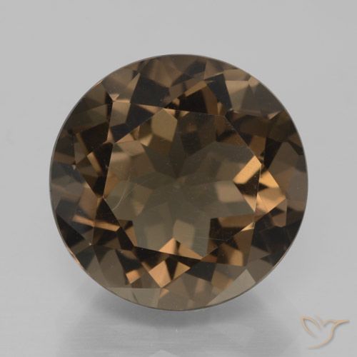 7.67ct Natürlicher Warmes Braun Rauchquarz, Runden, VVS-VS