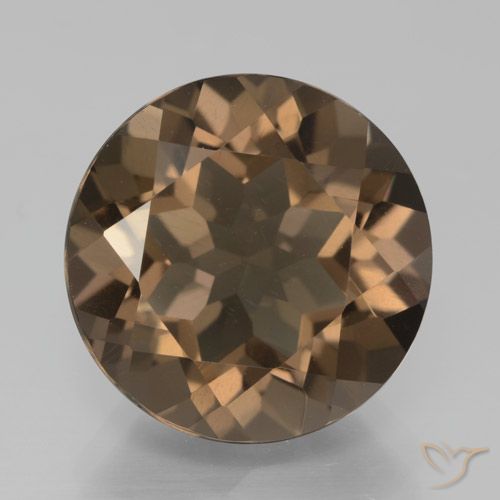 9.07ct Natürlicher Schokoladenbraun Rauchquarz, Runden, VVS-VS