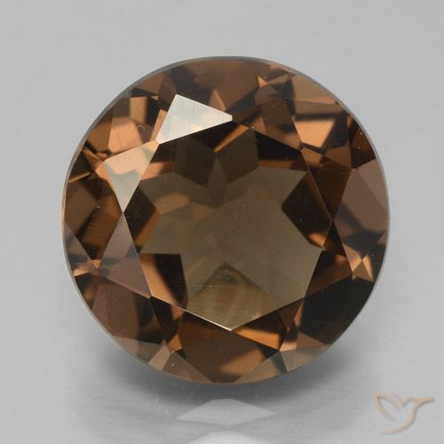6.54ct Natürlicher Hickory Braun Rauchquarz, Runden, VVS-VS