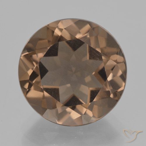 7.07ct Natürlicher Warmes Braun Rauchquarz, Runden, VVS-VS